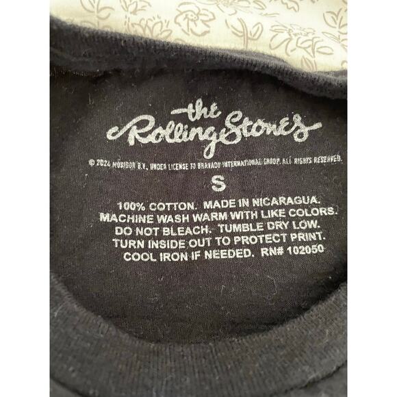 Rolling Stones 1975 Tour T-Shirt Black Size Small Unisex Tee - Picture 5 of 5